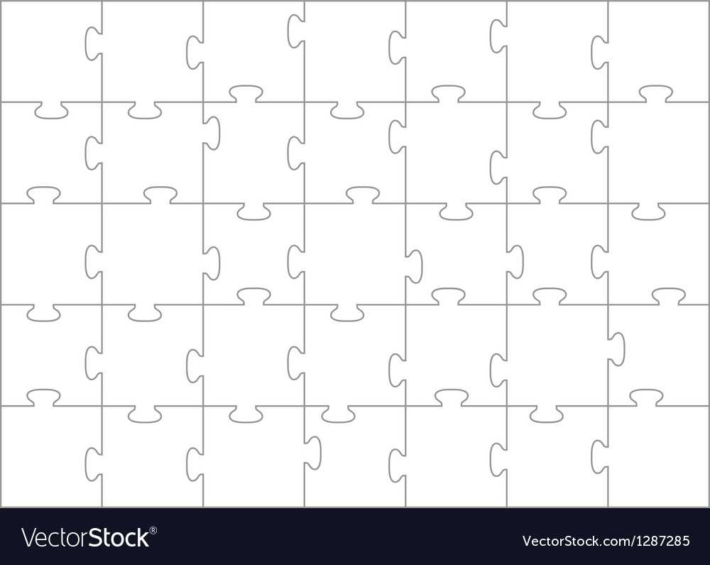 Jigsaw Puzzle Template 35 Pieces Throughout Blank Jigsaw Piece Template