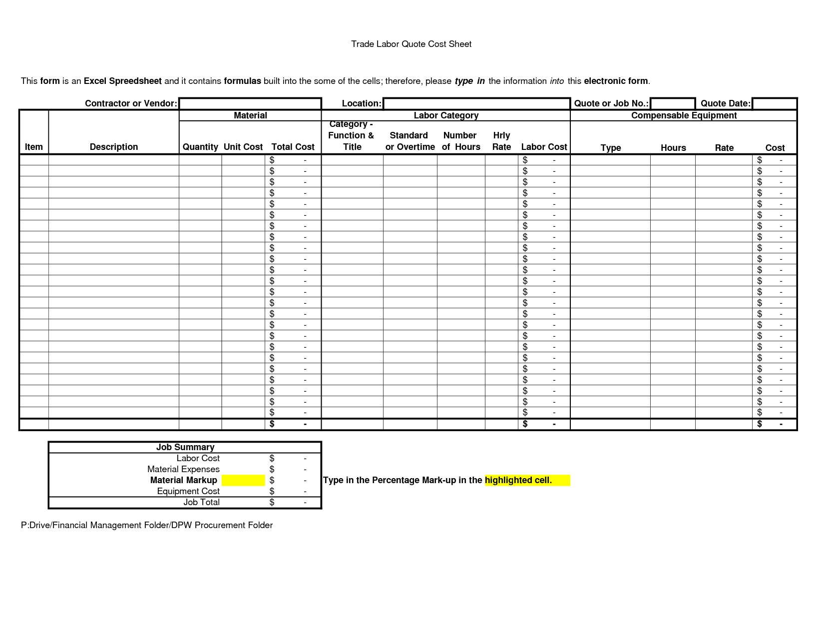 Job Cost Template – Major.magdalene Project In Job Cost Report Template Excel