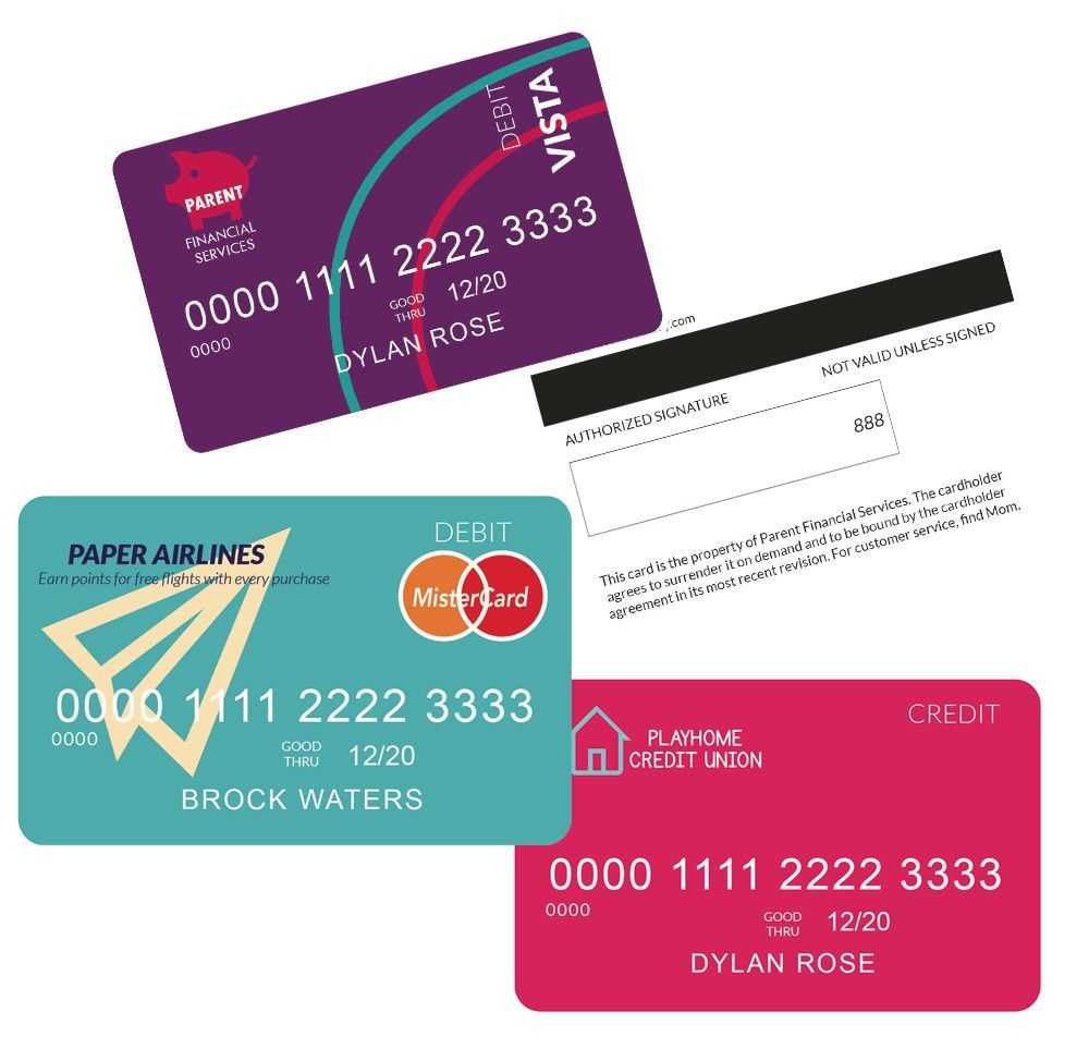 Kids Credit Cards | Event Planning | Kids Cards, Pretend With Regard To Credit Card Template For Kids