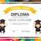 Kids Diploma Certificate Background Design Template. With Children's Certificate Template