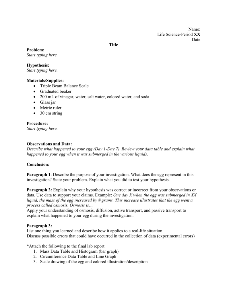 Lab Report Template Within Lab Report Conclusion Template
