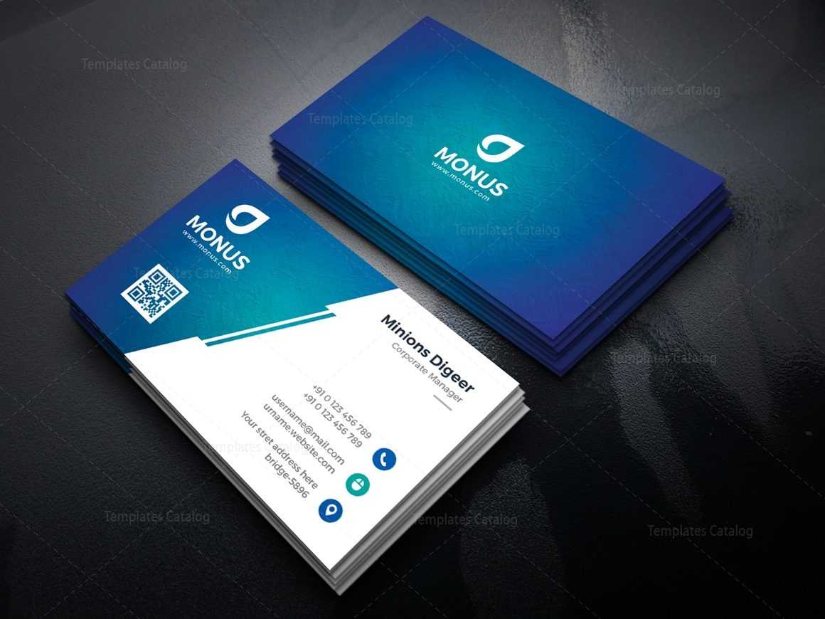 Lagoon Professional Corporate Business Card Template In Professional Name Card Template