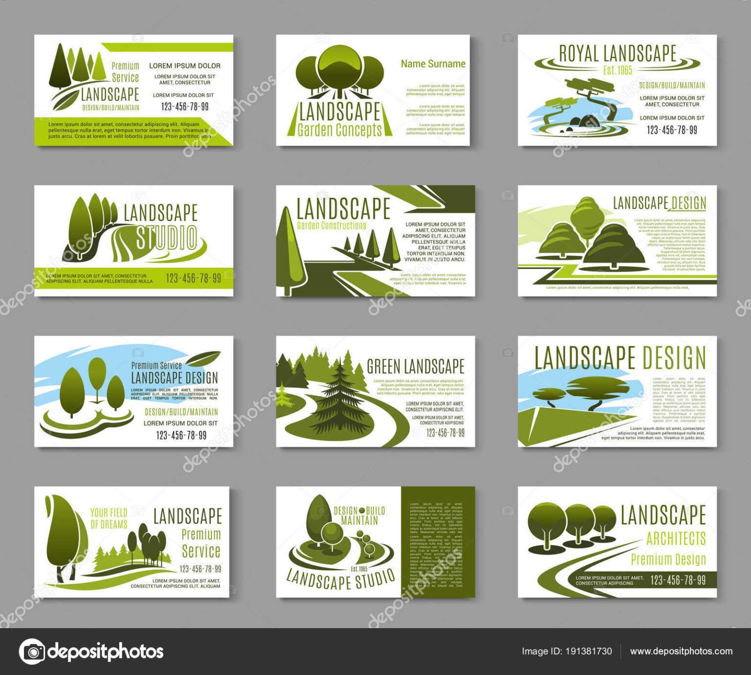 Landscape Design Business Cards | Landscape Design Studio With 