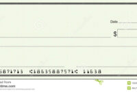 Large Blank Check - Green Security Background Stock Image regarding Large Blank Cheque Template