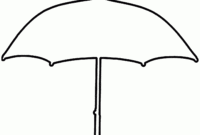 Large Umbrella Template | Umbrella Outline (Black And White pertaining to Blank Umbrella Template