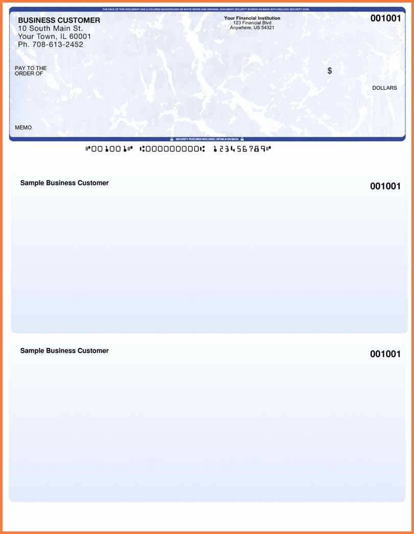 Laser Puter Checks Pertaining To Blank Business Check Template