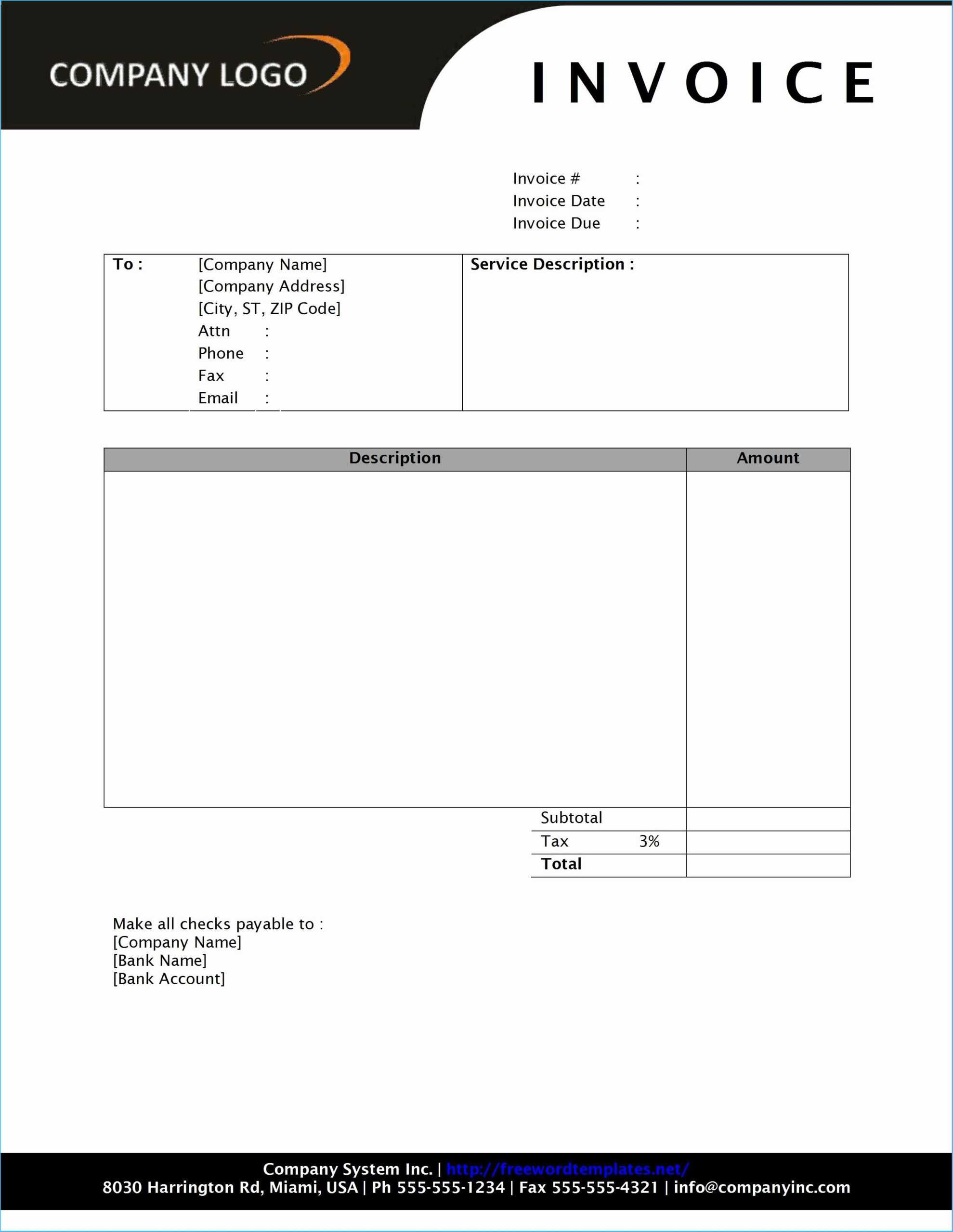 Latest Invoice Template Word 2010 Which You Need To Make Within Invoice Template Word 2010