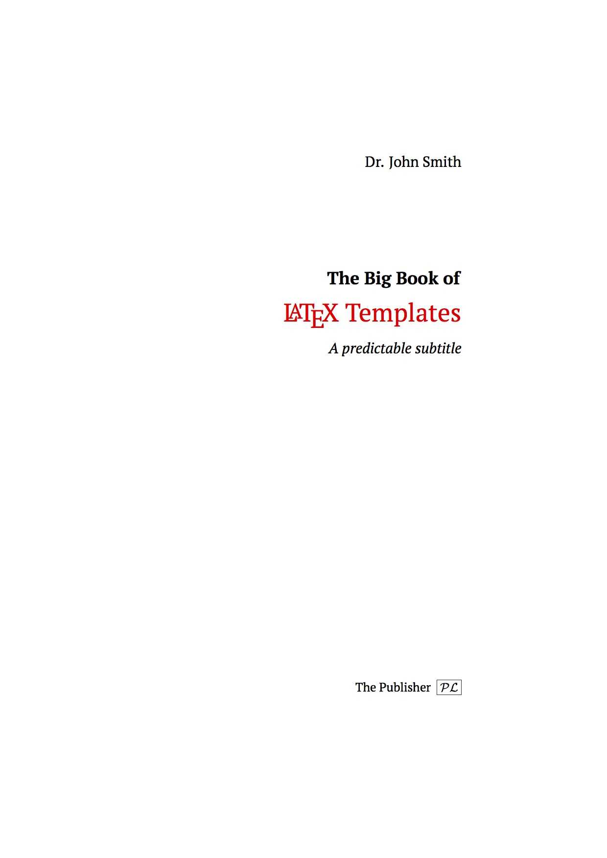 Latex Templates » Title Pages Intended For Report Front Page Template