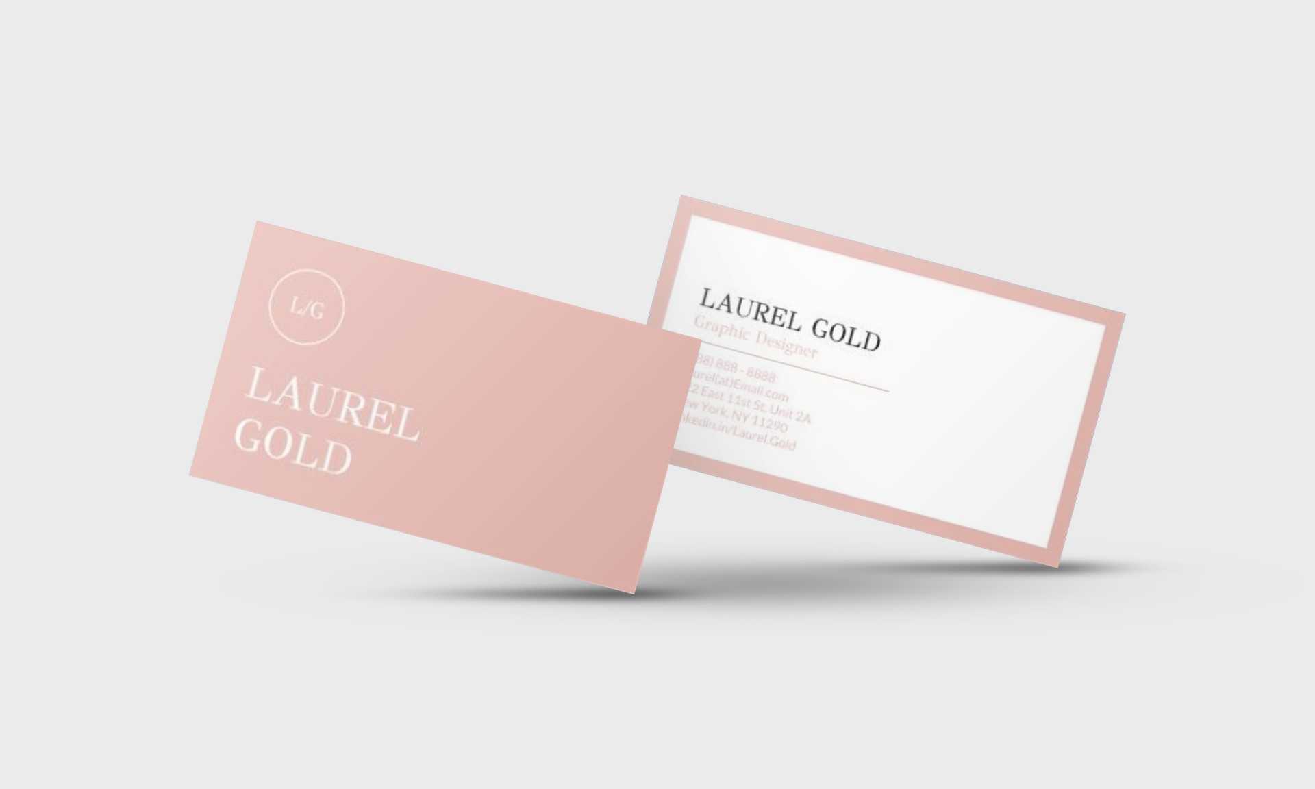 Laurel Gold Google Docs Business Card Template - Stand Out Shop Throughout Google Docs Business Card Template