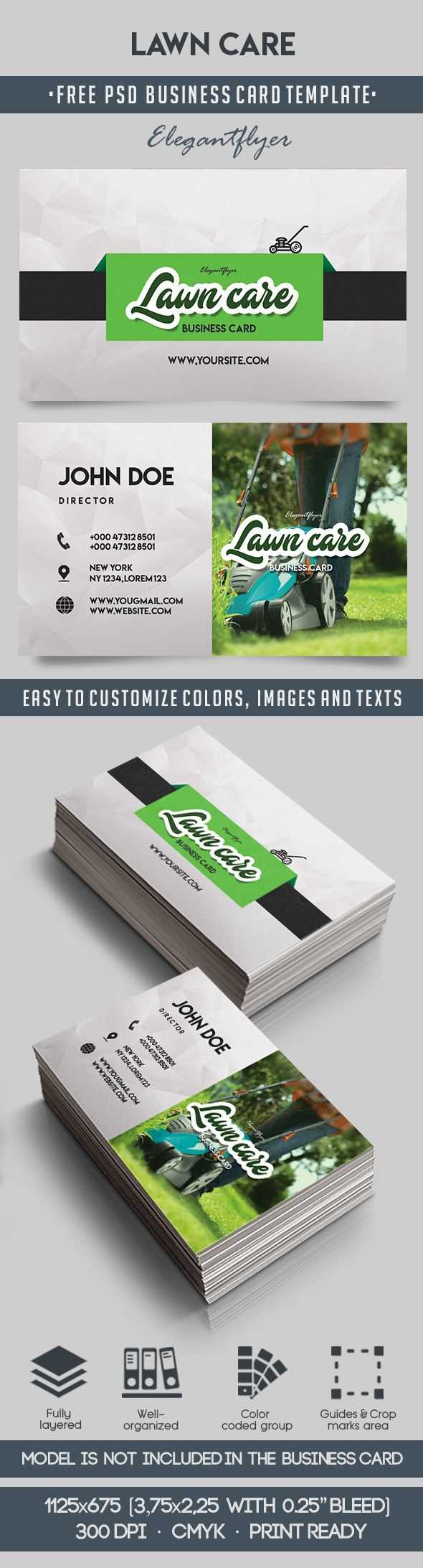 Lawn Care – Free Business Card Templates Psd With Lawn Care Business Cards Templates Free