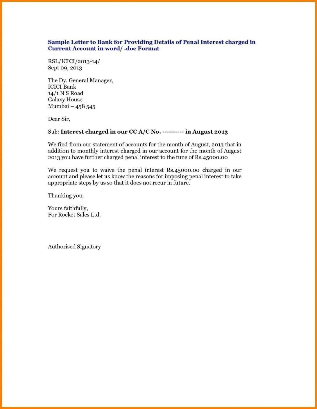 Letter Format Close Bank Account Best Of Template To Noc Within Noc Report Template