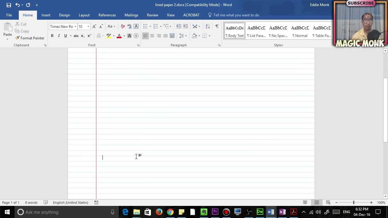 Lined Paper In Microsoft Word, Pdf Throughout College Ruled Lined Paper Template Word 2007