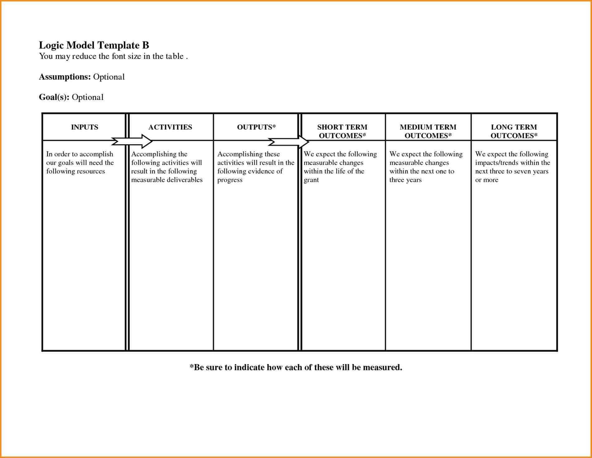 Logic Model Template Microsoft Word – Atlantaauctionco Pertaining To Logic Model Template Word