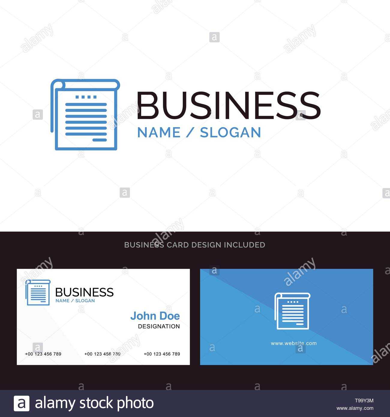 Logo And Business Card Template For Student, Notes, Books Intended For Student Business Card Template