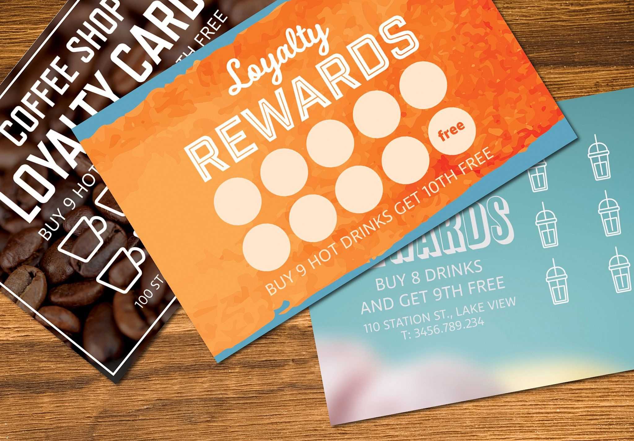 Loyalty Card Templates Mockup #organised#text#image#easy Within Loyalty Card Design Template
