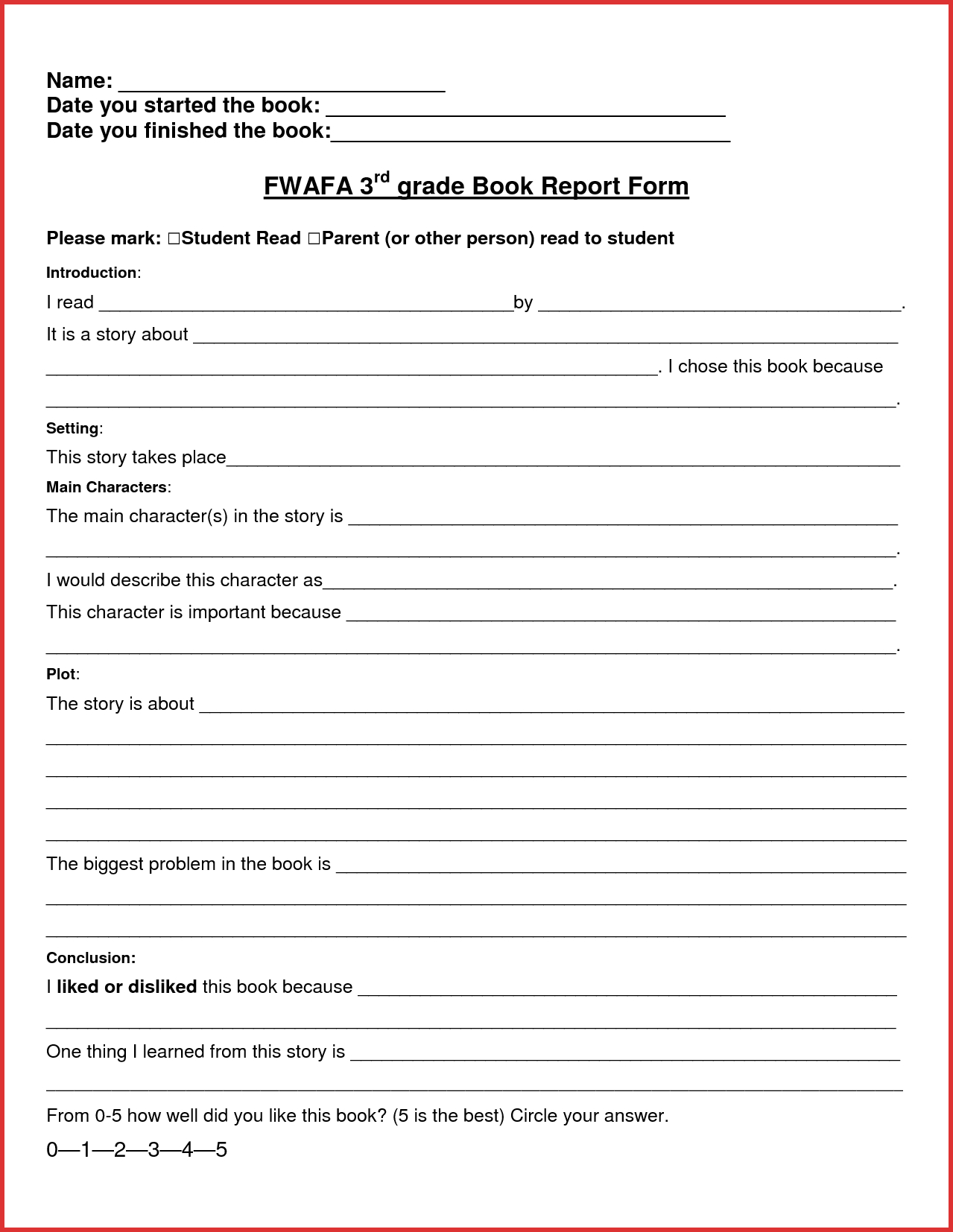 Luxury 3Rd Grade Book Report | Job Latter In 6Th Grade Book Report Template
