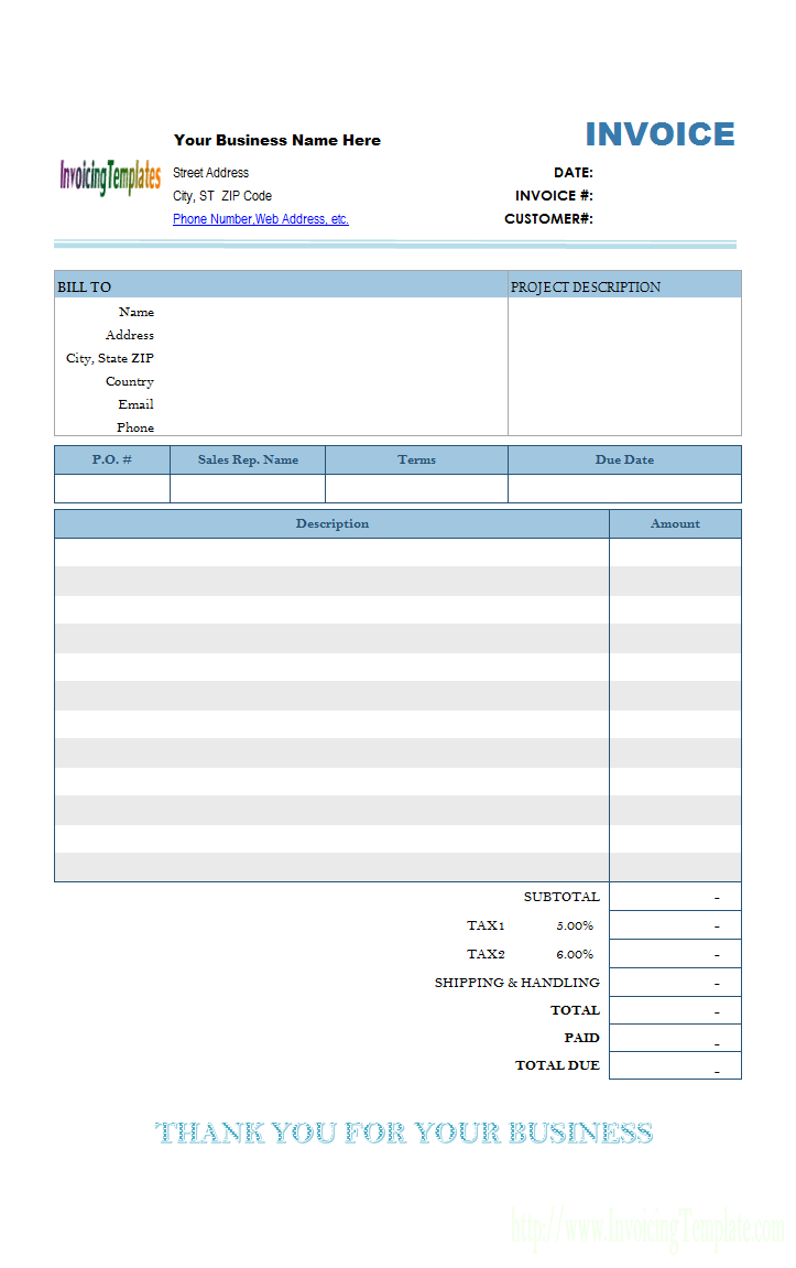 Mac Invoice Template Within Free Invoice Template Word Mac