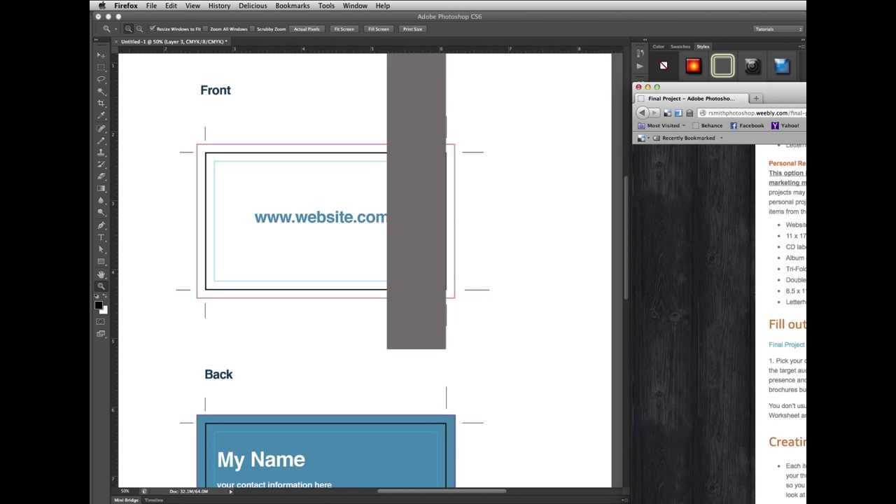 Make A Business Card Template In Photoshop Within Photoshop Business Card Template With Bleed