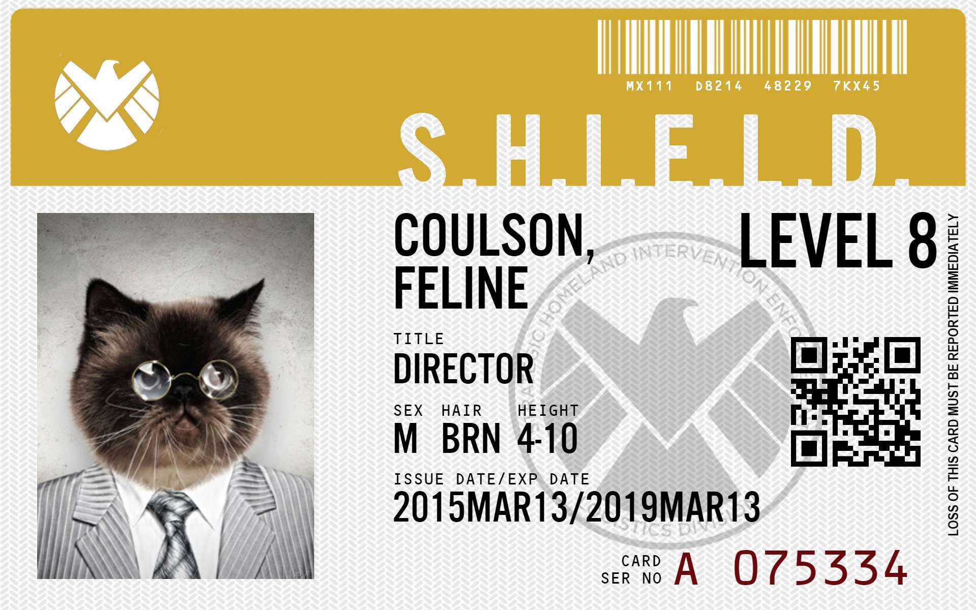 Make Your Own Business Cards Template Lovely Agents Of Throughout Shield Id Card Template