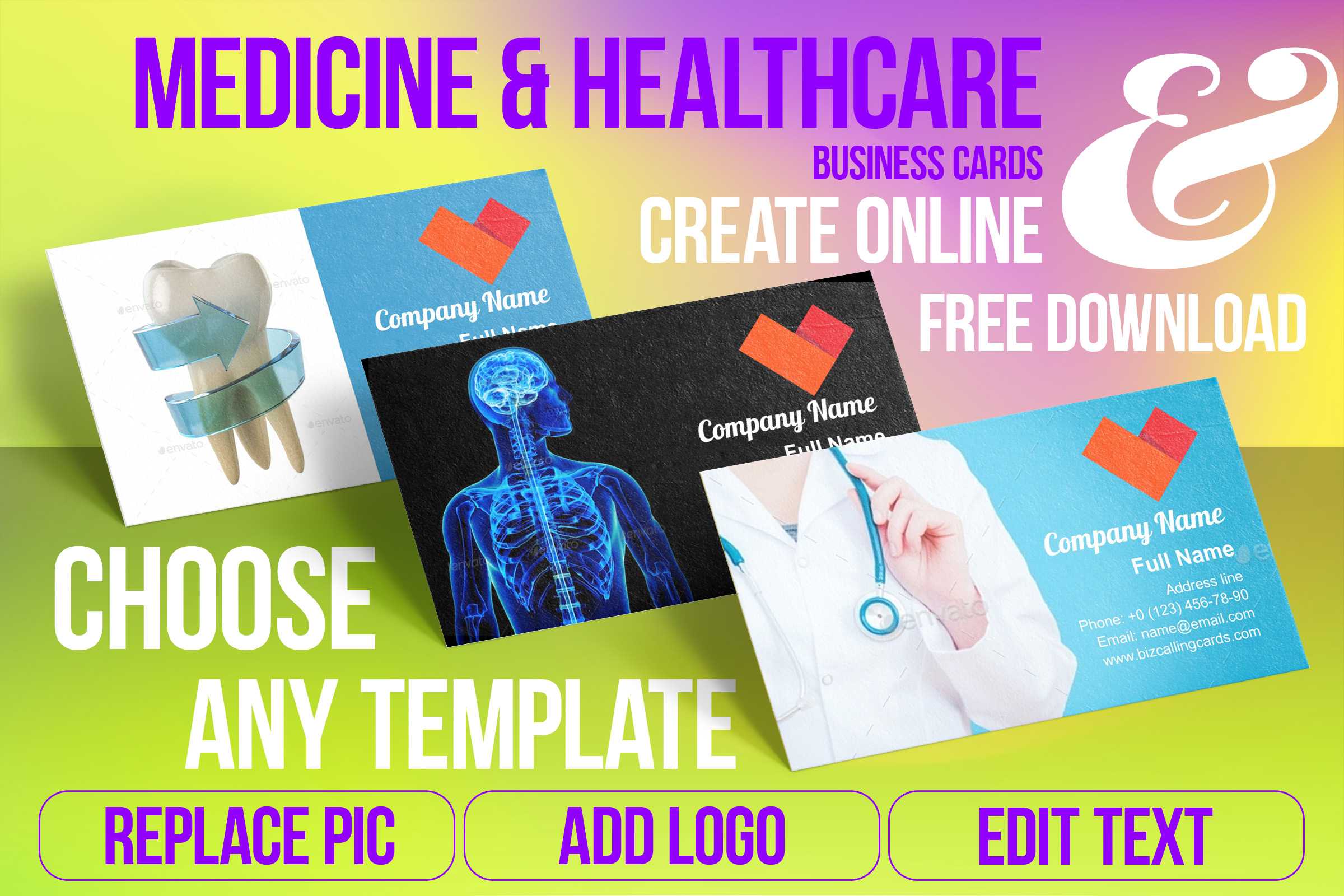 Medical Business Cards Templates Free Download Medicine With Medical Business Cards Templates Free