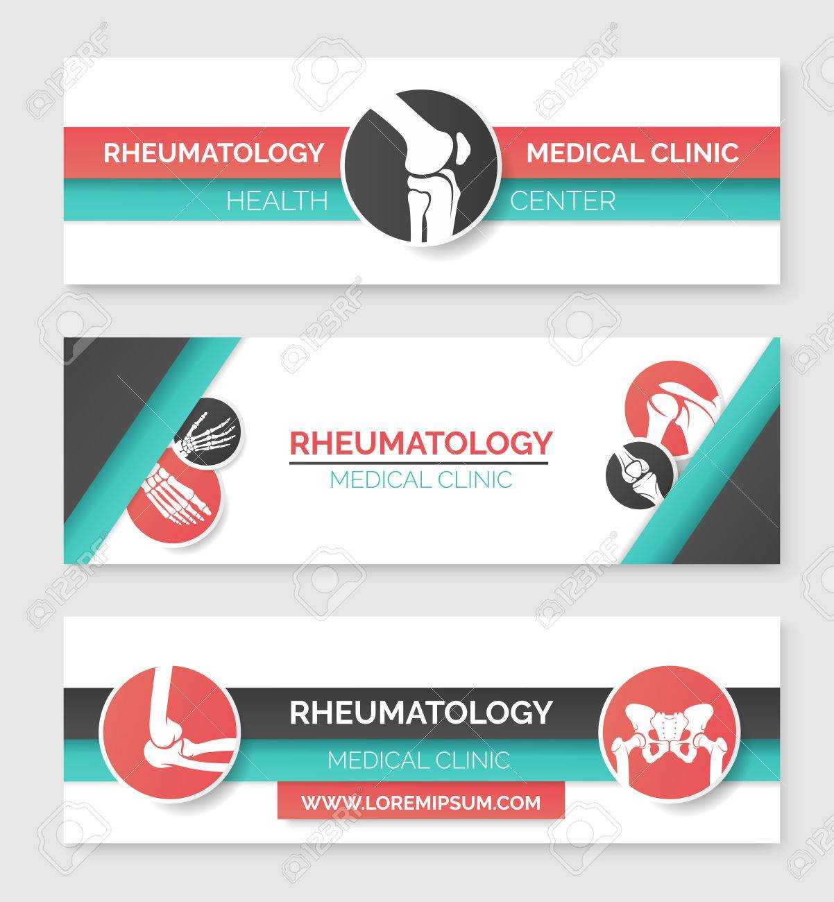 Medical Clinic And Health Center Banner Template Set. Round Badges.. Throughout Medical Banner Template