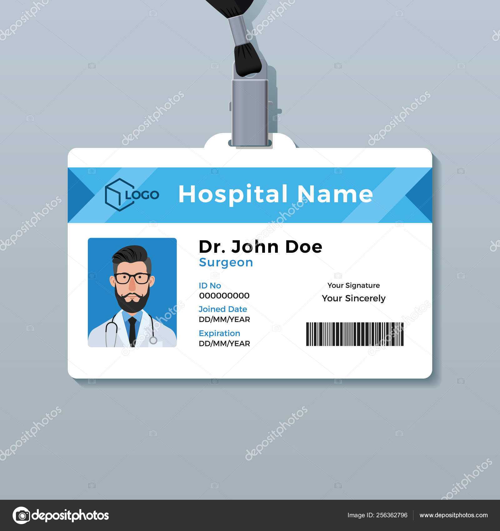 Medical Id Card Template | Doctor Id Card Template. Medical Within Personal Identification Card Template