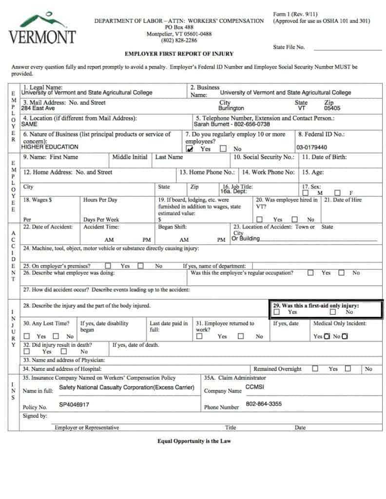 Medical Incident Report Form Template Pertaining To Generic Incident Report Template