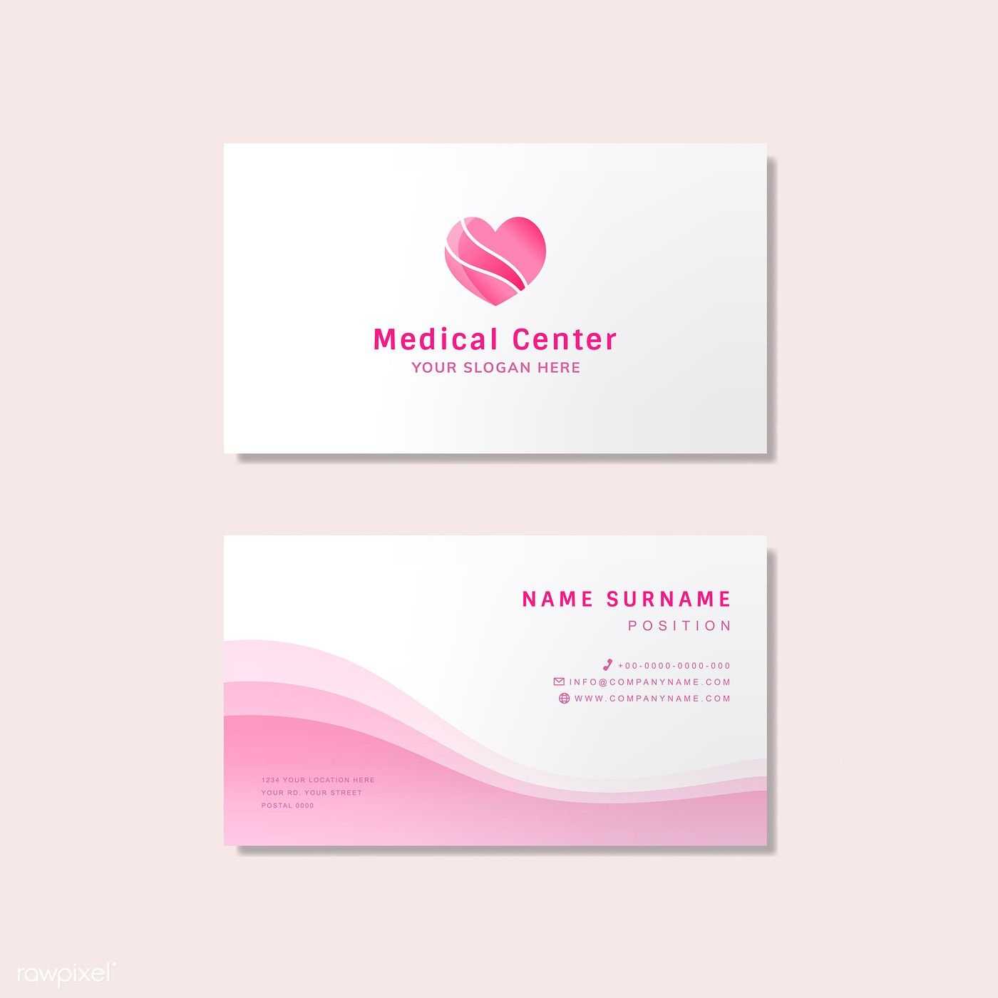 Medical Professional Business Card Design Mockup | Free Regarding Medical Business Cards Templates Free