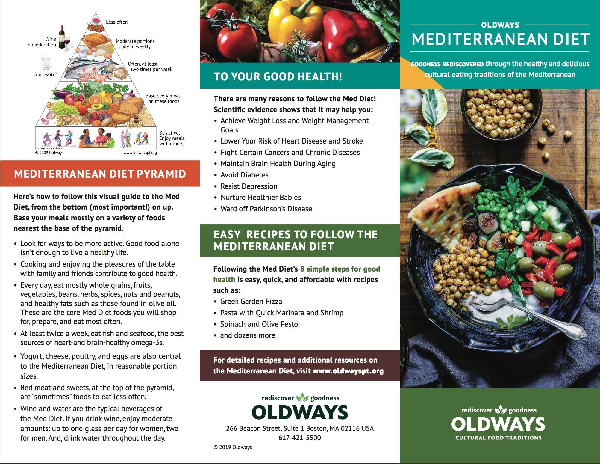 Mediterranean Diet 101 Brochure | Oldways Intended For Nutrition Brochure Template