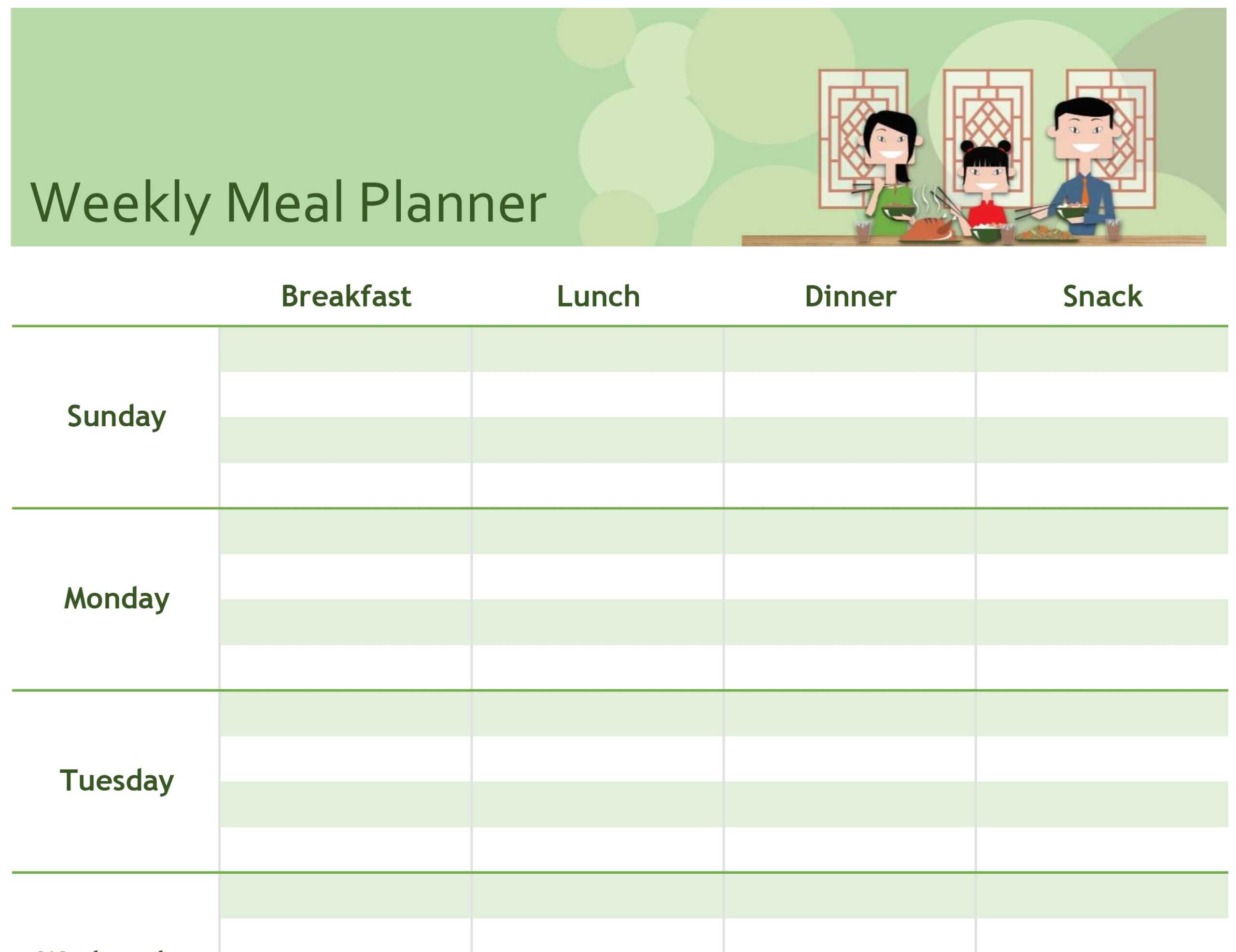Menu Planning Template Word – Atlantaauctionco With Regard To Meal Plan Template Word