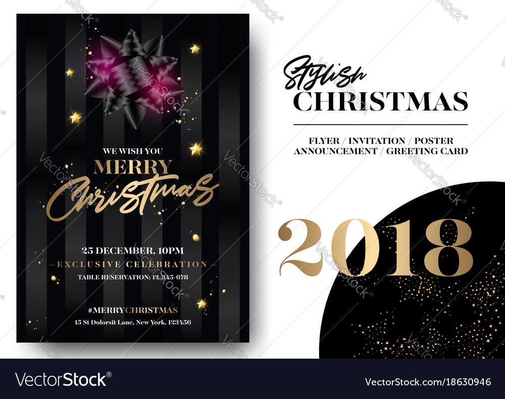 Merry Christmas Greeting Card Template Elegant Regarding Table Reservation Card Template