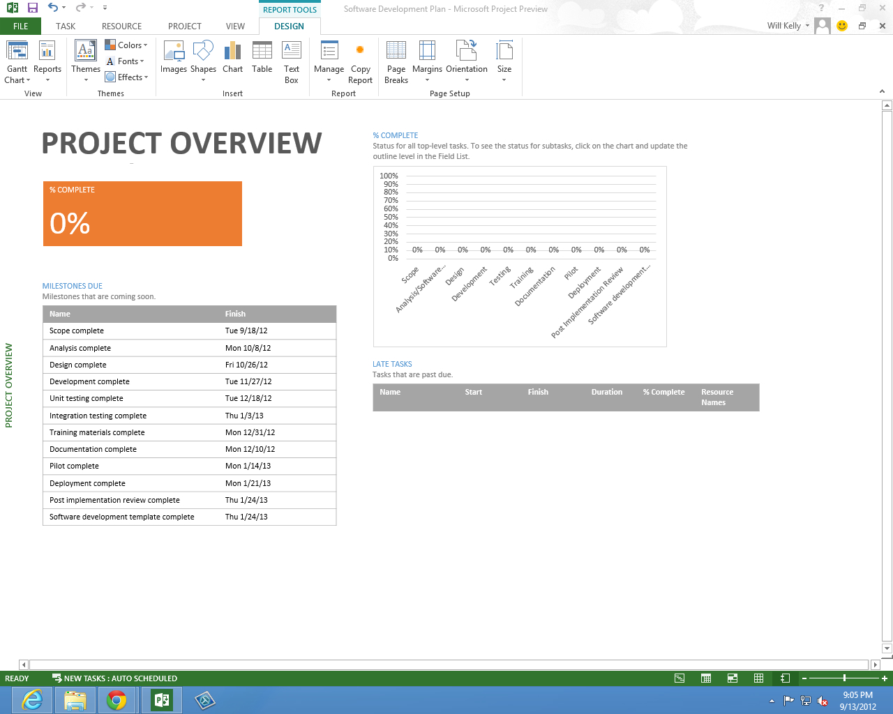 Microsoft Project Professional 2013 New Features Preview Intended For Ms Project 2013 Report Templates