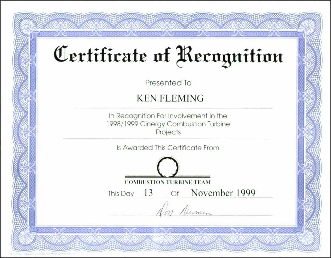 Microsoft Word Certificate Template Of Completion Inside Free Certificate Templates For Word 2007