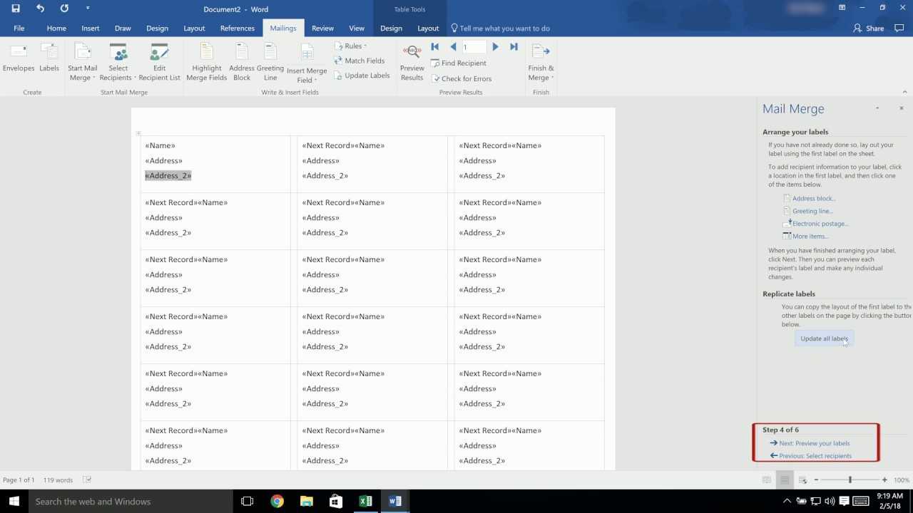 Microsoft Word: How To Do A Mail Merge | Avery In How To Create A Mail Merge Template In Word 2010