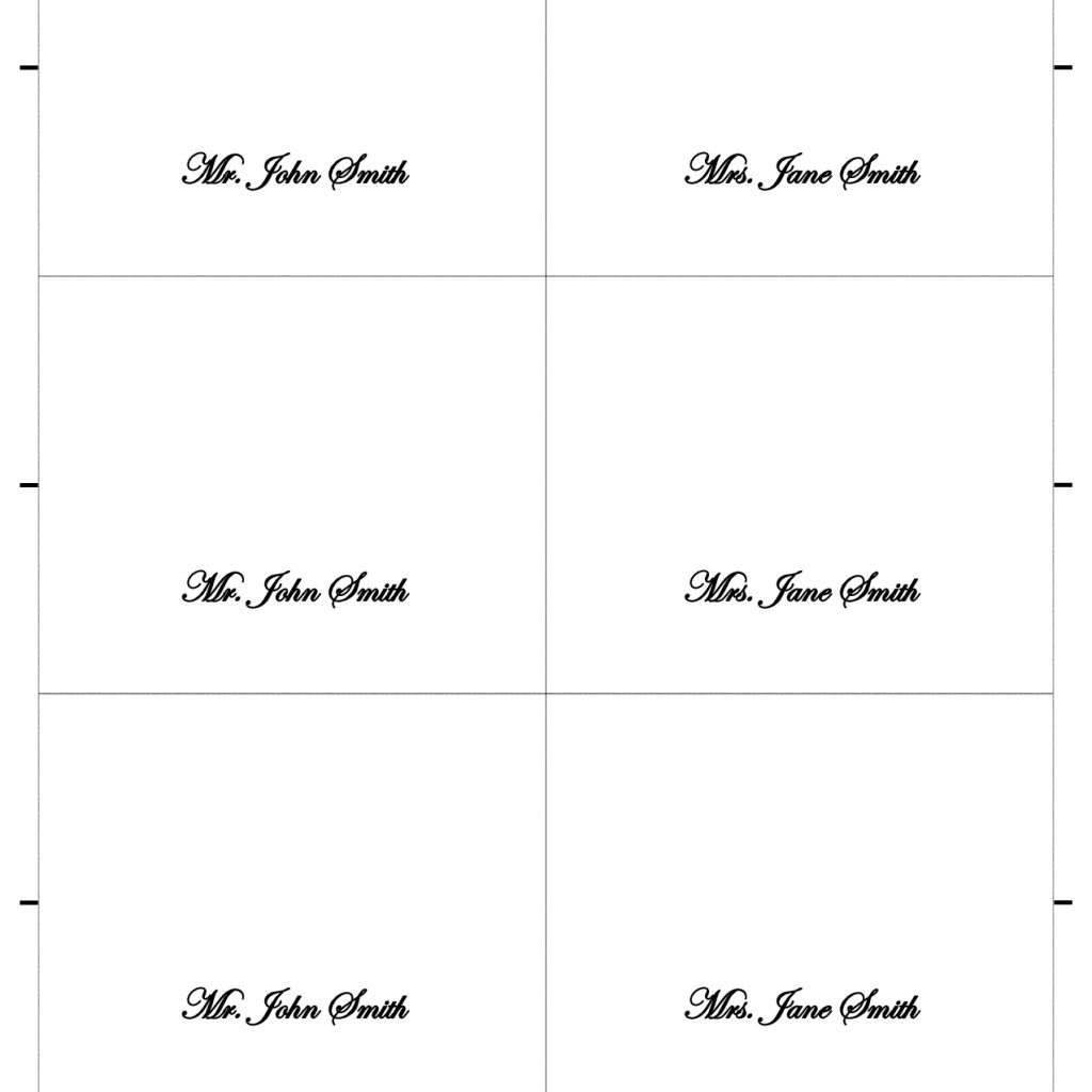 Microsoft Word Place Card Template