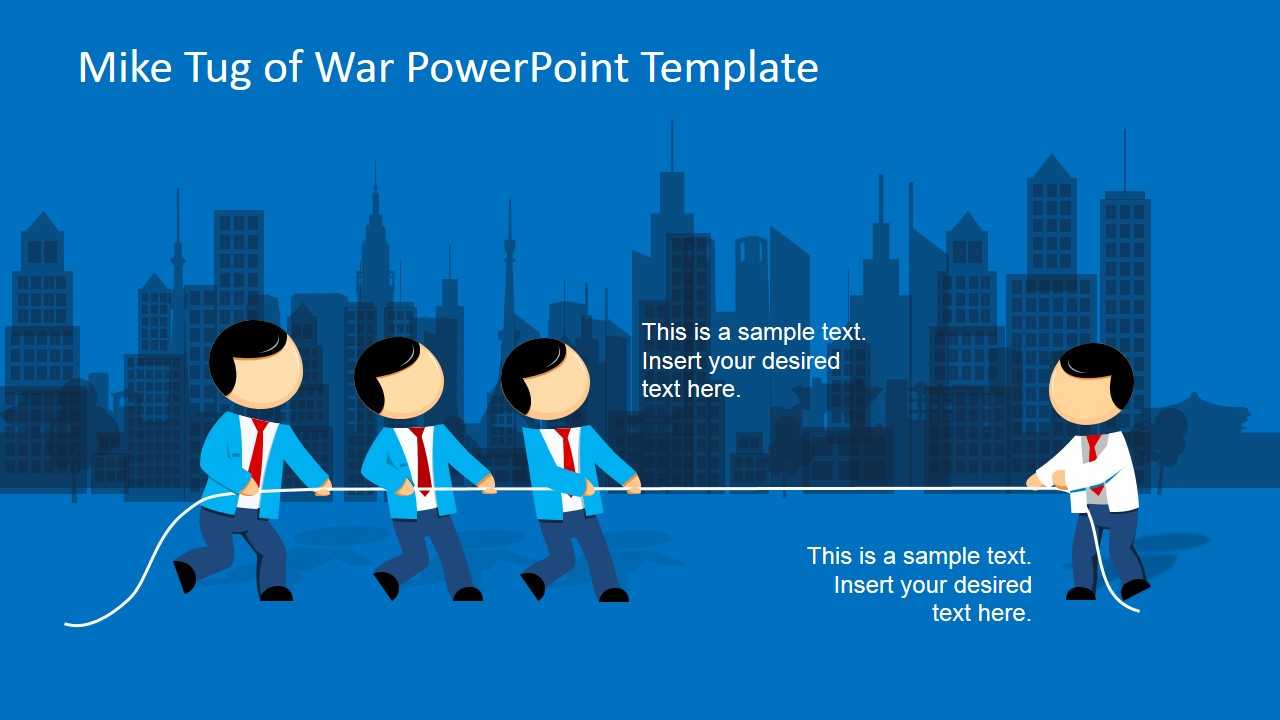 Mike Tug Of War Powerpoint Template With Powerpoint Templates War