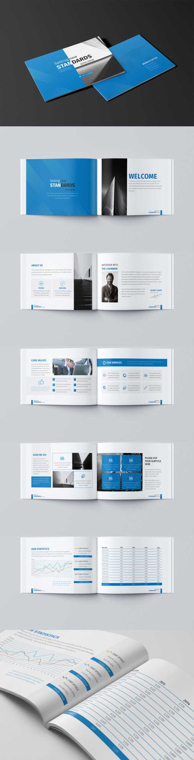 Mini Business Brochure 12 Pages A5 Template Indesign Indd Within 12 Page Brochure Template