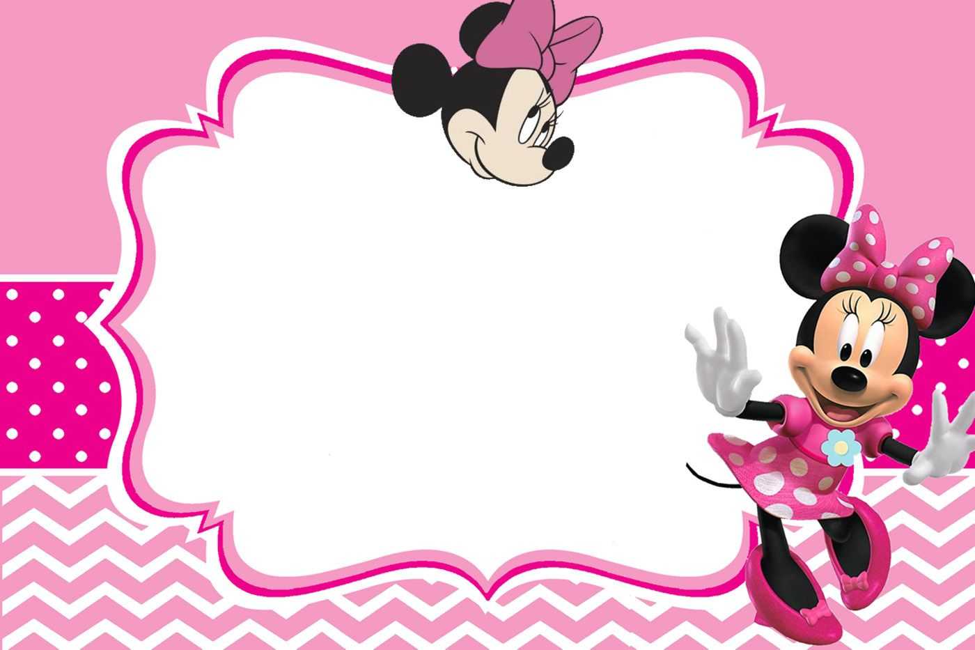 Minnie Mouse Invitation Card Design | Mickey Mouse With Minnie Mouse Card Templates