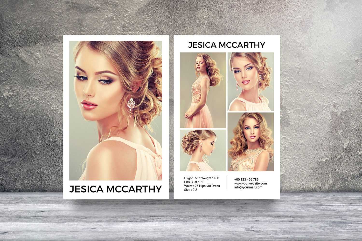 Modeling Comp Card | Fashion Model Comp Card Template Pertaining To Model Comp Card Template Free