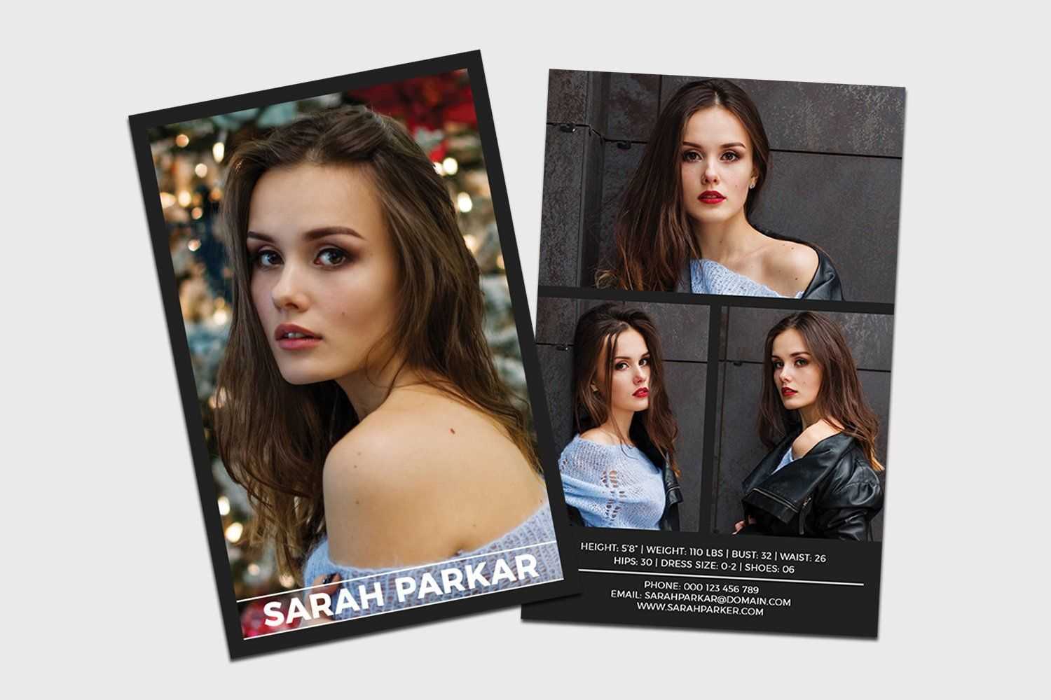 Modeling Comp Card | Model Agency Zed Card | Photoshop Within Comp Card Template Download