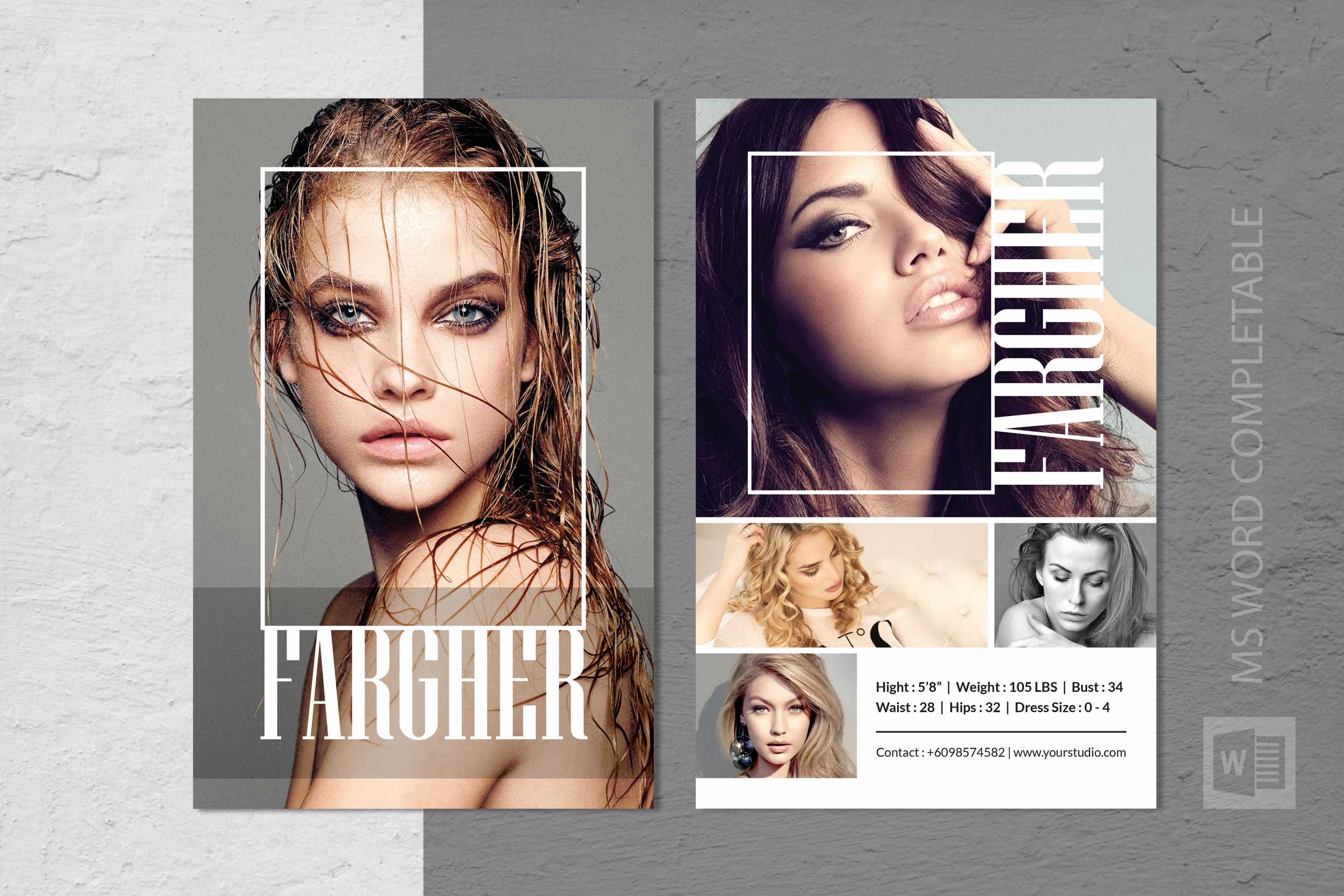 Modeling Comp Card Template Pertaining To Free Model Comp Card Template