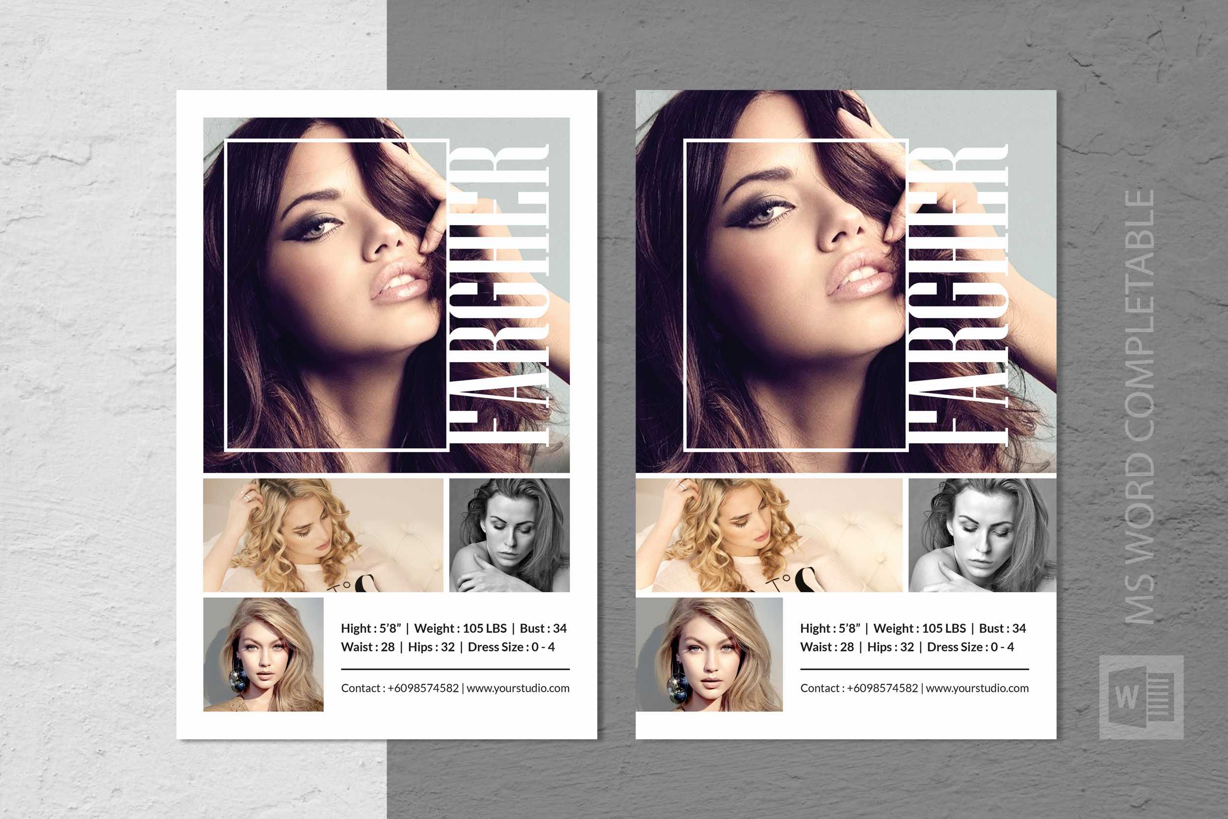 Modeling Comp Card Template Throughout Free Model Comp Card Template