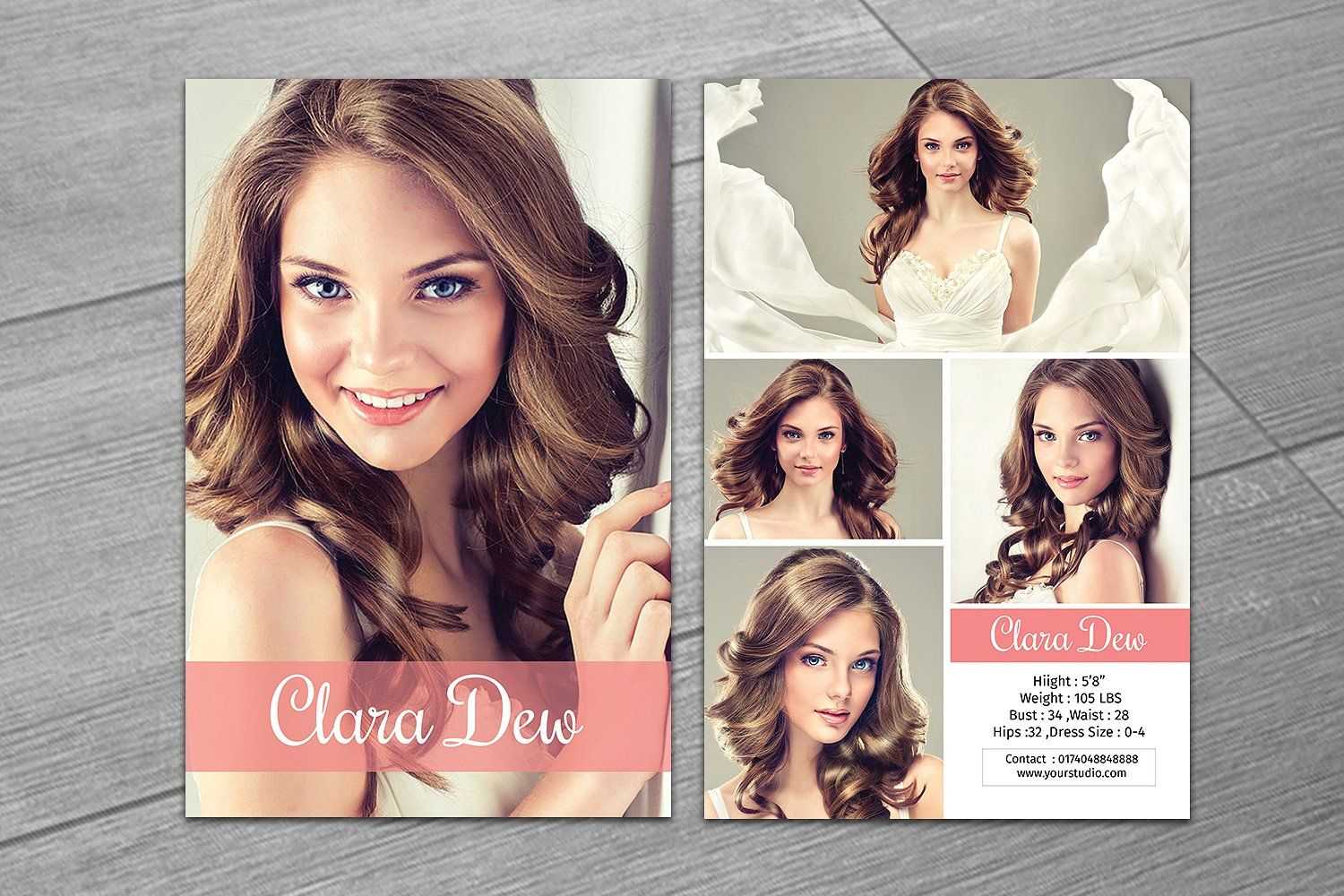 Modeling Comp Card Template V247Template Shop On With Regard To Comp Card Template Psd