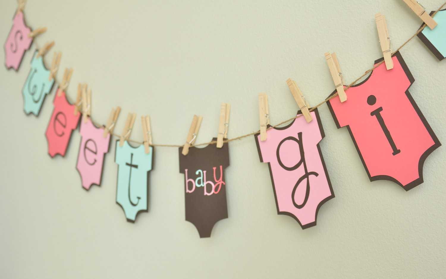 Modern Baby Shower Banner It A Girl Pink And Grey P B 57 J Intended For Diy Baby Shower Banner Template