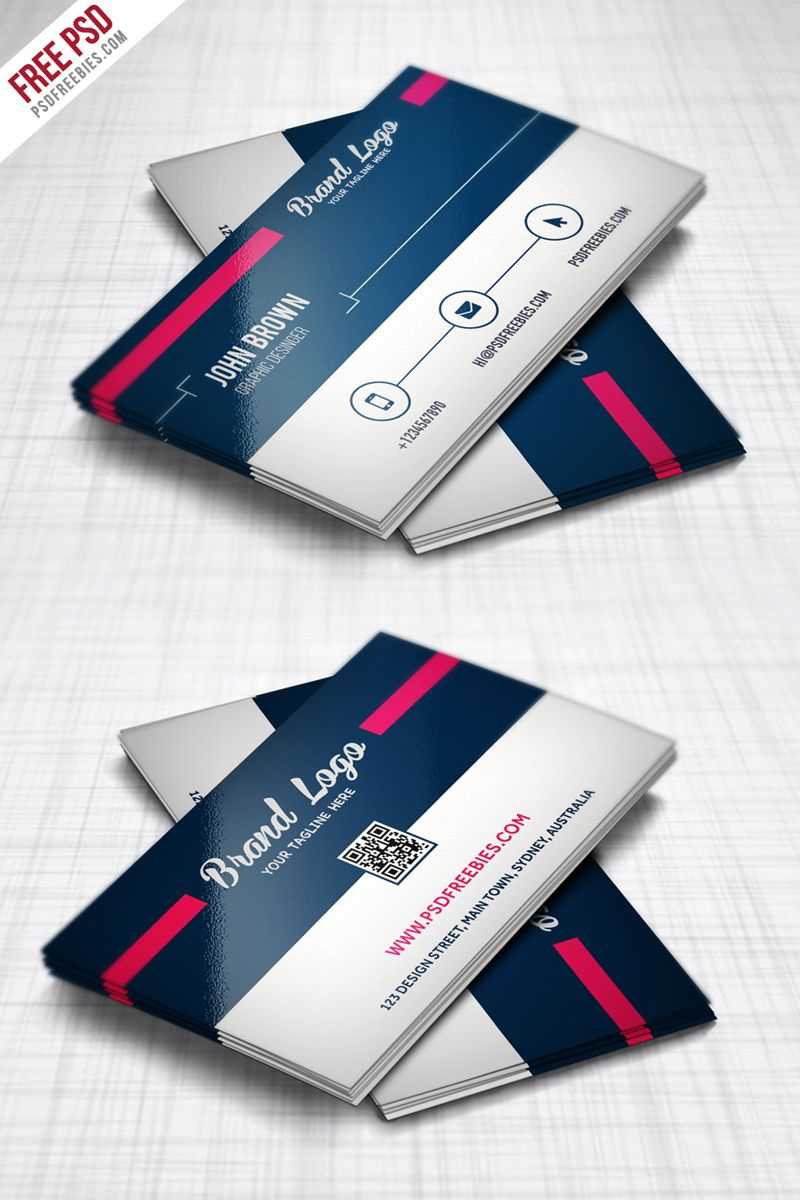 Modern Business Card Design Template Free Psd | Modern With Professional Business Card Templates Free Download