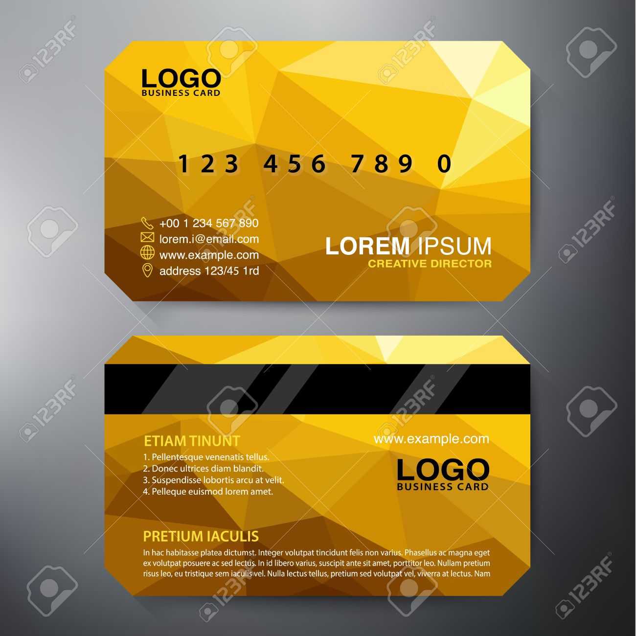 Modern Business Card Design Template. Vector Illustration With Modern Business Card Design Templates