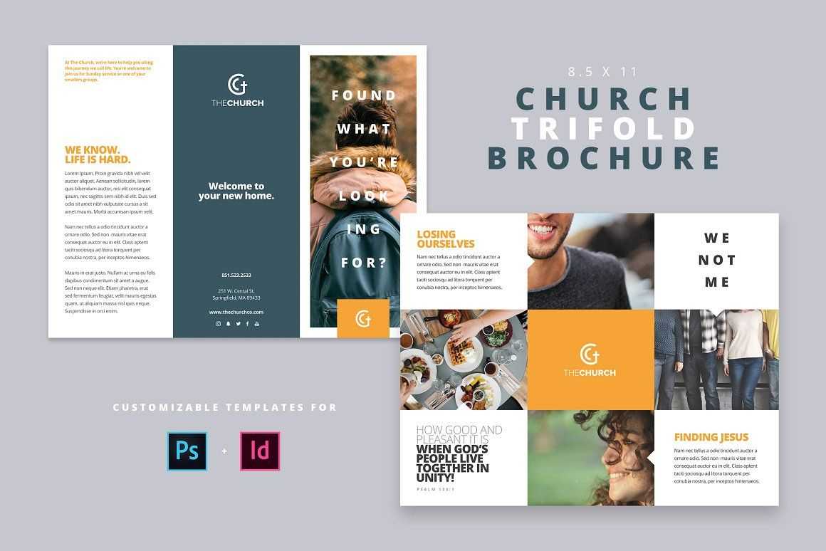 Modern Church Trifold Brochure – Brochures | Modern Church Regarding Welcome Brochure Template