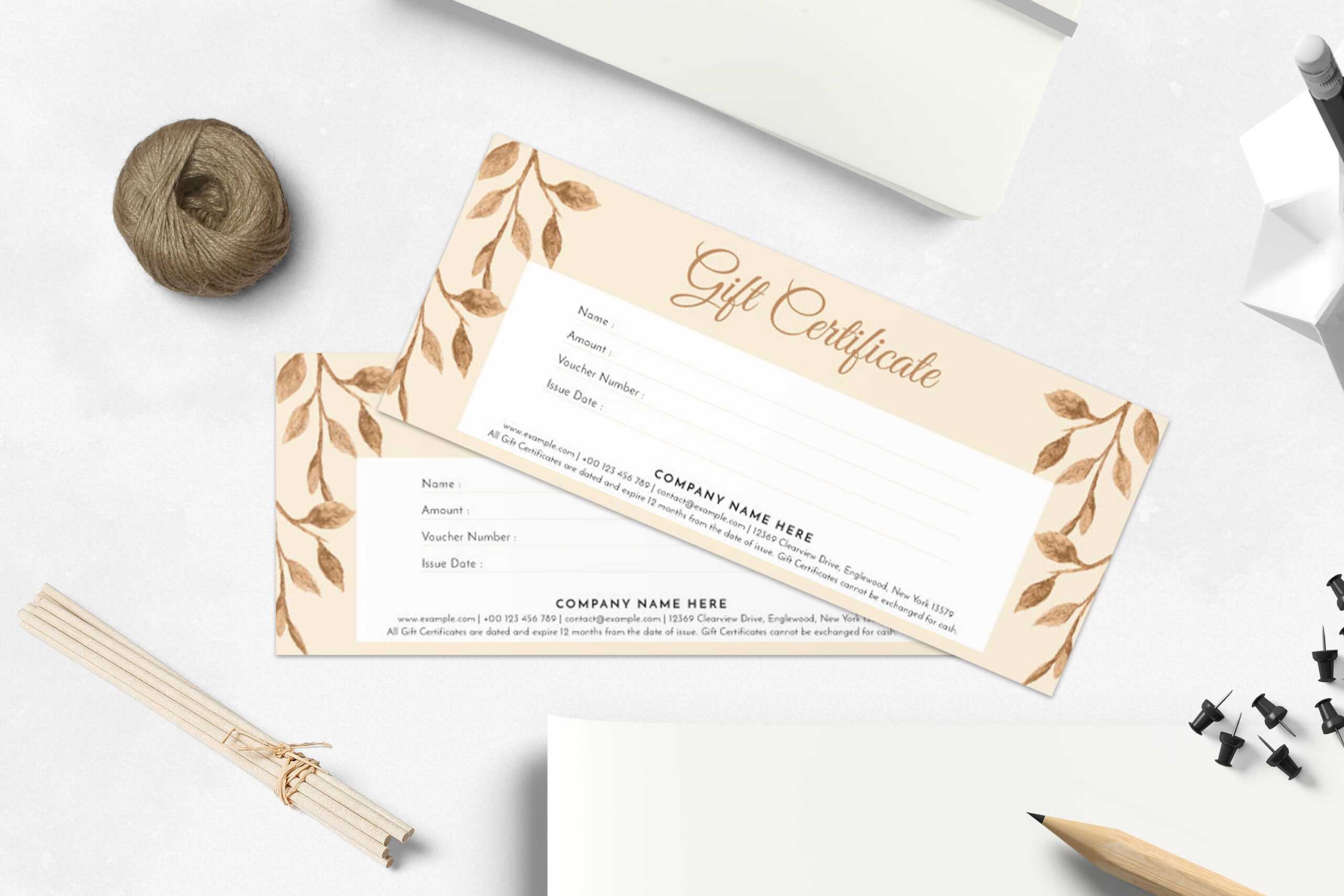Modern Gift Certificate Template Intended For Company Gift Certificate Template
