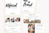 Modern Hand Lettering Referral Card Set - Strawberry Kit pertaining to Photography Referral Card Templates