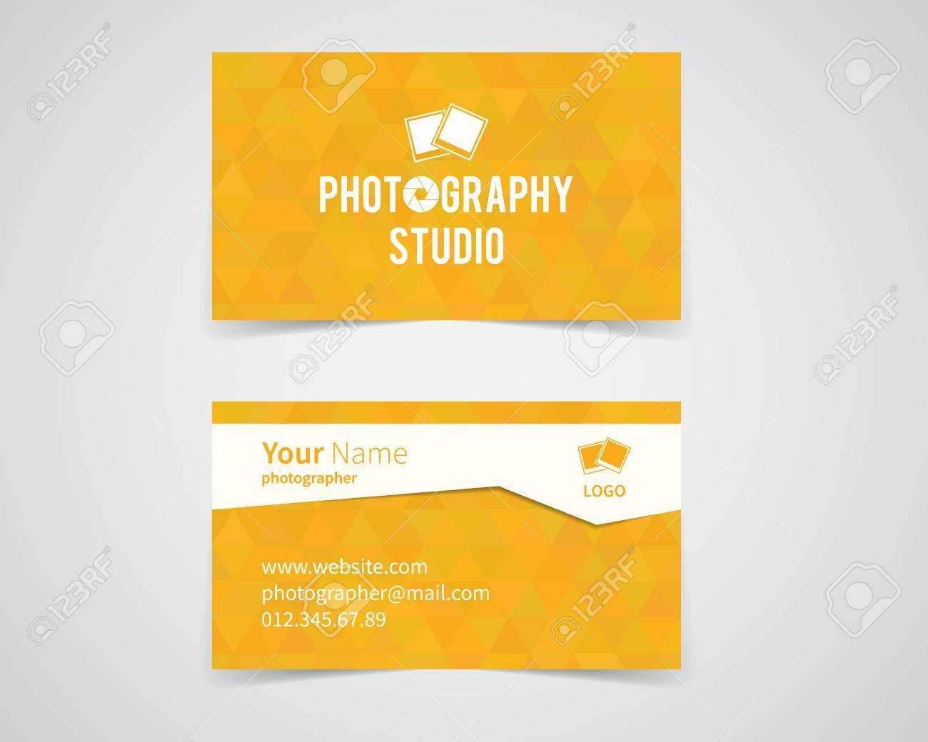 Modern Light Business Card Template For Photography Studio. Unusual.. In Photographer Id Card Template